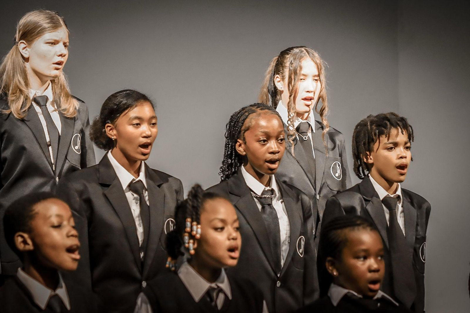 Choir performing on stage